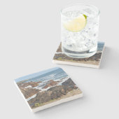 Französische Küste in der Vendée Steinuntersetzer (Seitenansicht)