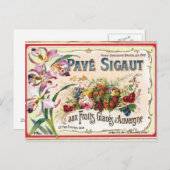 Französische Label PostCard Postkarte (Vorne/Hinten)