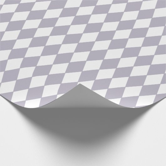 Französische Land-Harlekin-Flieder u. Weiß Geschenkpapier (Ecke)