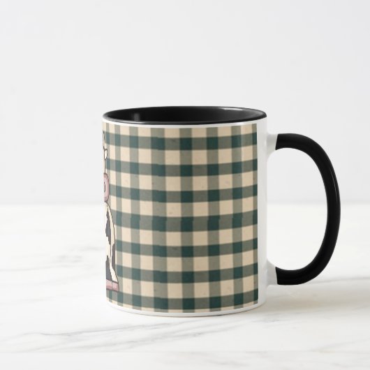 Französische Land-Kuh-Kaffeetasse Tasse (Rechts)