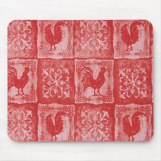 Französische Land-Oma-Küchen-Tischdecke Mousepad (Vorne)