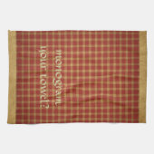 Französische Land-Ziegelstein-Senf-Amerikaner MoJo Geschirrtuch (Horizontal)