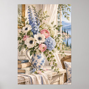 Französische Landanemone Ranunculus Seewandkunst Poster