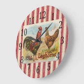 Französische Länderliste, Hen Print Clock Große Wanduhr (Winkel)