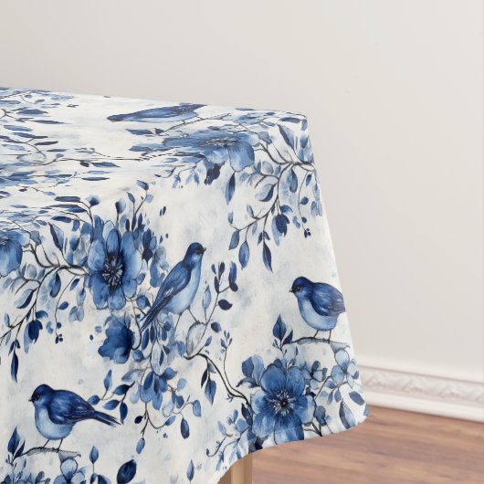 Französische Landflora mit Vögeln Tischdecke (Beispiel)