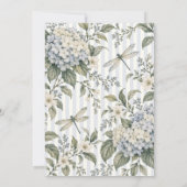 Französische Landhochzeit Hydrangea Libelle Save The Date (Rückseite)
