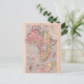 Französische Landkarte Afrikas 1920 Postkarte (Stehend Vorderseite)