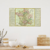 Französische Landkarte Poster (Küche)