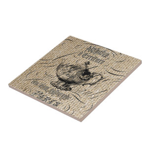 französische Landleinwand scripts Fliese