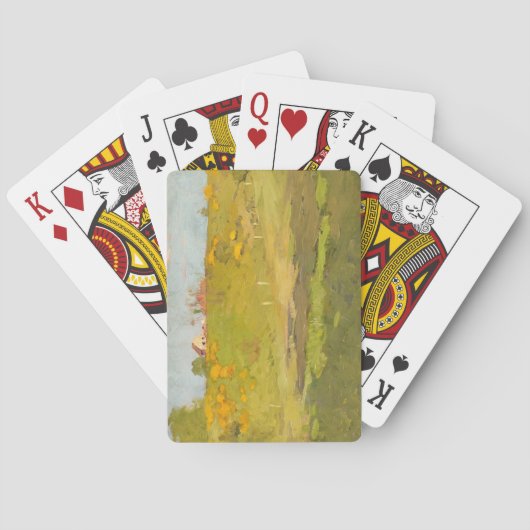 Französische Landschaft des ländlichen Raums (von  Spielkarten (Rückseite)