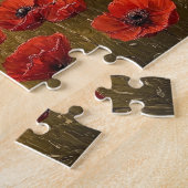Französische Landschaft Poppy Field Puzzle (Seite)