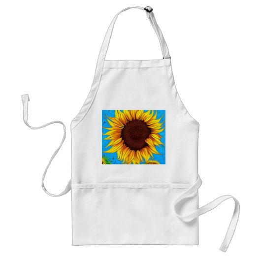 Französische Landschaft Sonnenblume Schürze (Vorne)