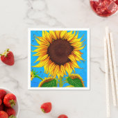 Französische Landschaft Sonnenblume Serviette (Beispiel)