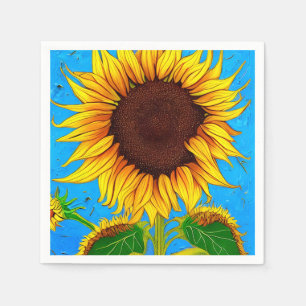 Französische Landschaft Sonnenblume Serviette