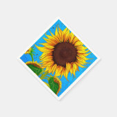 Französische Landschaft Sonnenblume Serviette (Ecke)