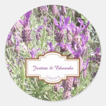 Französische Lavendel-Blume Personalisiert Hochzei