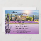 Französische Lavendel Land QR Save the Date Karte (Vorderseite)