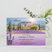 Französische Lavendel Land QR Save the Date Karte (Stehend Vorderseite)