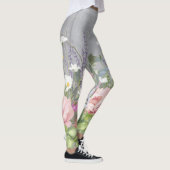 Französische Lavendel-Pink-Blume Leggings (Rechts)
