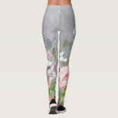 Französische Lavendel-Pink-Blume Leggings (Rückseite)