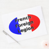 Französische Legion Ovaler Aufkleber (Umschlag)