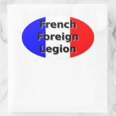 Französische Legion Ovaler Aufkleber (Tasche)