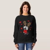 Französische Liebe Bulldog Sweatshirt (Vorne ganz)