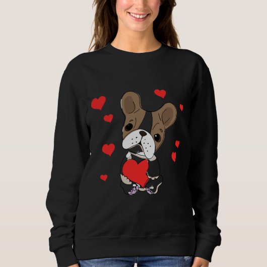 Französische Liebe Bulldog Sweatshirt (Vorderseite)