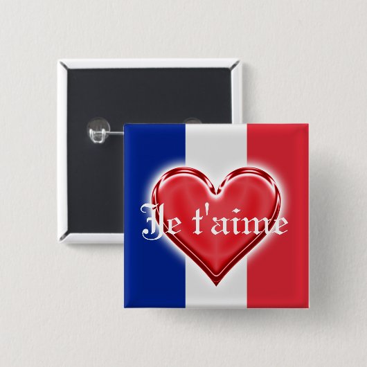 Französische Liebe Button (Vorne & Hinten)