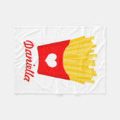 Französische Liebe Fleecedecke (Vorderseite (Horizontal))