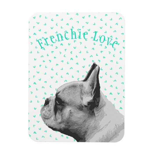 Französische Liebe - Französisches Bulldog & Fun A Magnet (Vertikal)