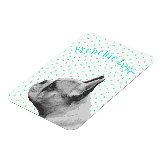 Französische Liebe - Französisches Bulldog & Fun A Magnet (Linke Seite)