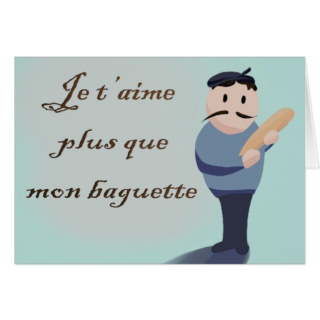 Französische Liebe-Karte (Vorderseite (Horizontal))