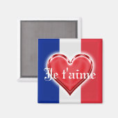 Französische Liebe Magnet (Vorderseite/Rückseite)
