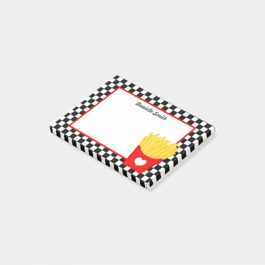 Französische Liebe Post-it Klebezettel (angewinkelt)