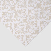 Französische Lilie Muster Elegant Vintag Beige Seidenpapier (Detail)