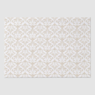 Französische Lilie Muster Elegant Vintag Beige Seidenpapier