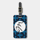 Französische Lilie Pattern Classic Gepäckanhänger (Vorderseite vertikal)