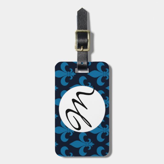 Französische Lilie Pattern Classic Gepäckanhänger (Vorderseite vertikal)