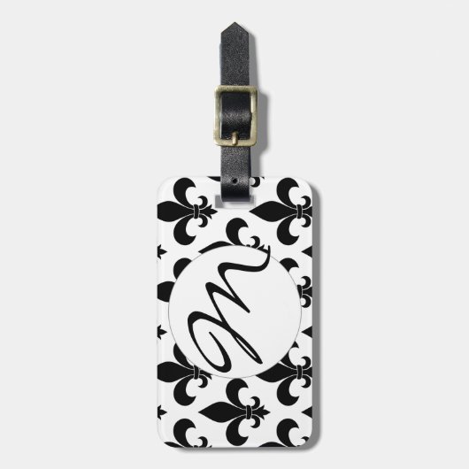 Französische Lilie Pattern Classic Gepäckanhänger (Vorderseite vertikal)