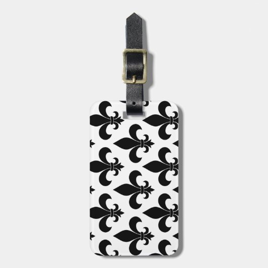 Französische Lilie Pattern Classic Gepäckanhänger (Vorderseite vertikal)