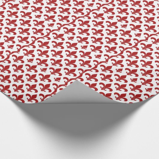 Französische Lilie Pattern Classic Geschenkpapier (Ecke)