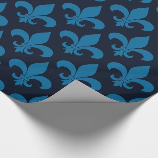 Französische Lilie Pattern Classic Geschenkpapier (Ecke)