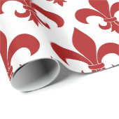 Französische Lilie Pattern Classic Geschenkpapier (Rolleneckpunkt)