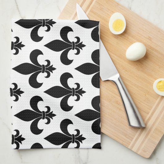 Französische Lilie Pattern Classic Handtuch (Viertel Falte)