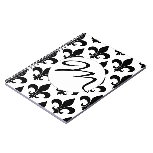 Französische Lilie Pattern Classic Notizblock (Linke Seite)