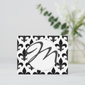 Französische Lilie Pattern Classic Postkarte (Stehend Vorderseite)