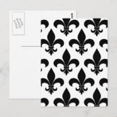 Französische Lilie Pattern Classic Postkarte (Vorne/Hinten)