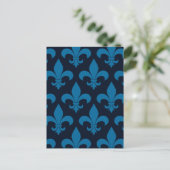 Französische Lilie Pattern Classic Postkarte (Stehend Vorderseite)