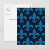 Französische Lilie Pattern Classic Postkarte (Vorne/Hinten)